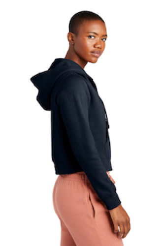 Right view of District Women’s V.I.T. Fleece Full-Zip Hoodie