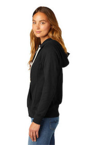 Left view of District Women’s Re-Fleece Full-Zip Hoodie