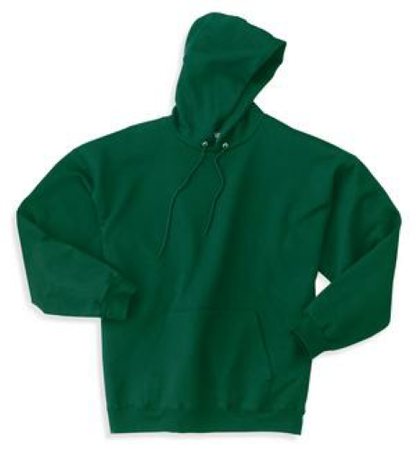 Hanes Ultimate Cotton Pullover Hooded Sweatshirt in Deep Forest