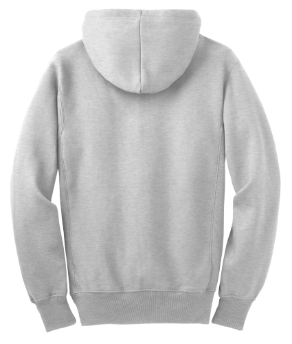 Back view of Sport-Tek Super Heavyweight Full-Zip Hooded Sweatshirt