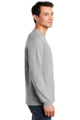 Left view of Gildan Ultra Cotton 100% Cotton Long Sleeve T-Shirt