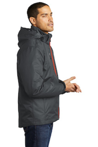 Left view of Port Authority Vortex Waterproof 3-in-1 Jacket