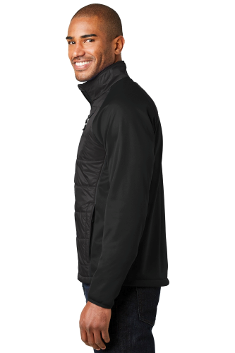 Left view of Port Authority Hybrid Soft Shell Jacket