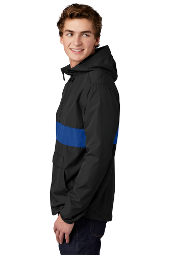 Left view of Sport-Tek Zipped Pocket Anorak