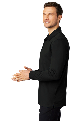 Right view of Dry Zone ® UV Micro-Mesh Long Sleeve Polo