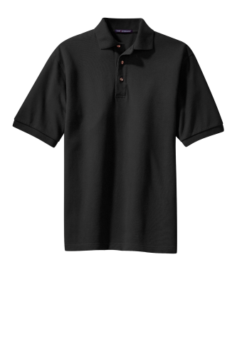 Port Authority Pique Knit Polo in Black