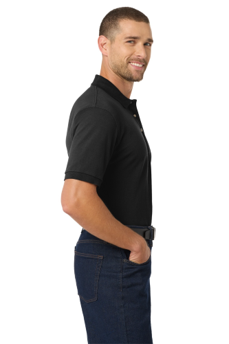 Left view of Port Authority Pique Knit Polo