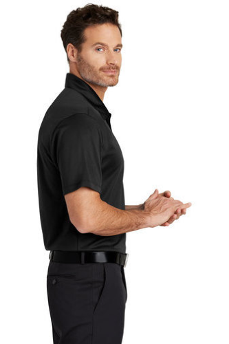 Left view of Port Authority Silk Touch Performance Polo