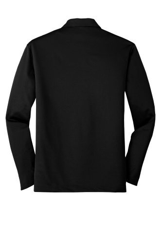Back view of Port Authority Silk Touch Performance Long Sleeve Polo