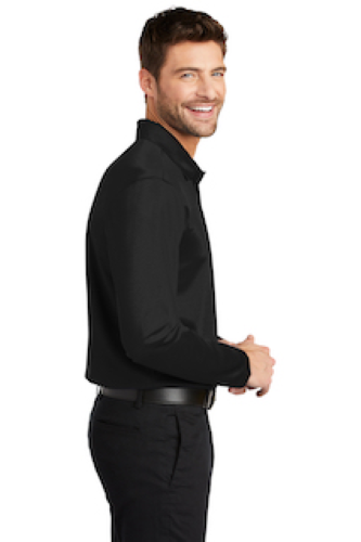 Right view of Port Authority Silk Touch Performance Long Sleeve Polo
