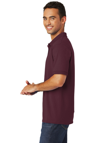 Left view of Port & Company 5.5-Ounce Jersey Knit Polo