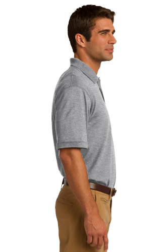 Left view of Port & Company 5.5-Ounce Jersey Knit Pocket Polo