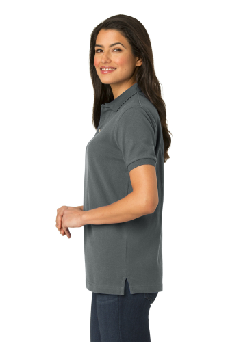 Left view of Port Authority Ladies Pique Knit Polo