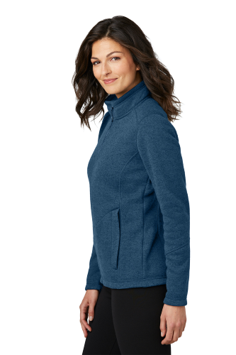 Left view of Port Authority Ladies Arc Sweater Fleece Jacket L428