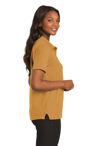 Left view of Port Authority Ladies Silk Touch Polo