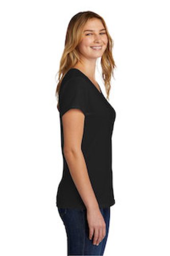 Right view of Port & Company Ladies Tri-Blend V-Neck Tee