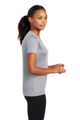 Right view of Port & Company Ladies Essential Performance Tee