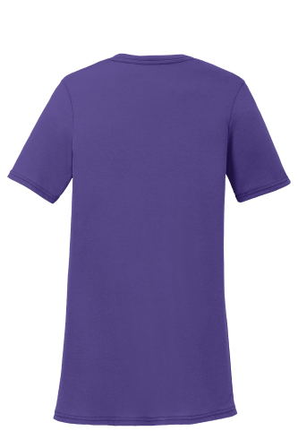 Back view of Port & Company Ladies Essential Blended Performance V-Neck Tee