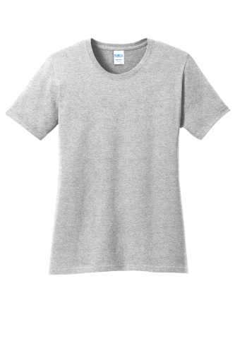 Port Company Ladies 100 Cotton T Shirt in Ash