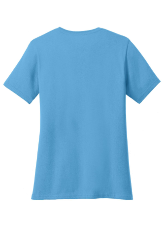 Back view of Port & Company Ladies 5.4-oz 100% Cotton V-Neck T-Shirt