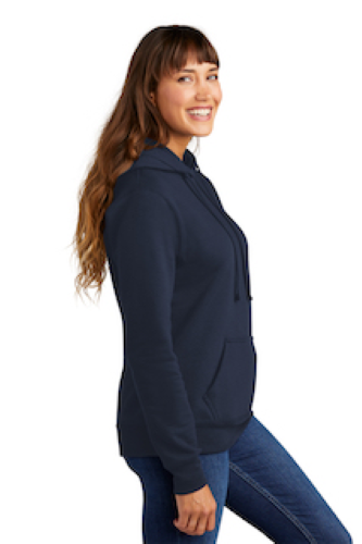 Right view of Port & Company Ladies Core Fleece Pullover Hooded Sweatshirt LPC78H