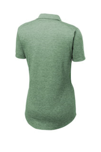 Back view of Sport-Tek Ladies PosiCharge Tri-Blend Wicking Polo