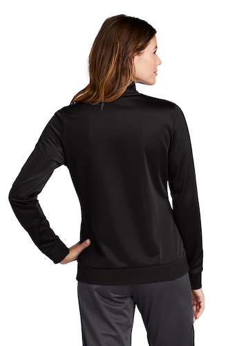 Back view of Sport-Tek Ladies Tricot Track Jacket