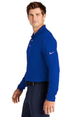 Left view of Nike Dri-FIT Micro Pique 2.0 Long Sleeve Polo NKDC2104