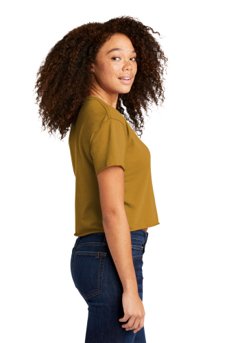 Left view of Next Level Women’s Festival Cali Crop Tee