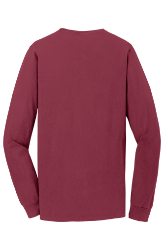 Back view of Port & Company Pigment-Dyed Long Sleeve Tee