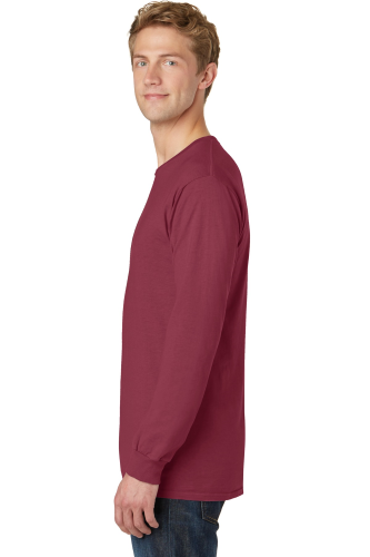 Right view of Port & Company Pigment-Dyed Long Sleeve Tee