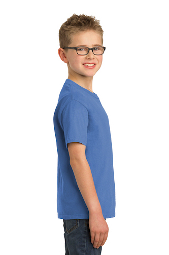 Right view of Port & Company Youth Pigment-Dyed Tee