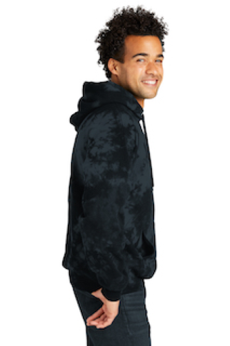 Right view of Port & Company Crystal Tie-Dye Pullover Hoodie PC144