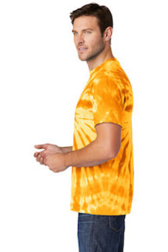 Left view of Port & Company Essential Tie-Dye Tee