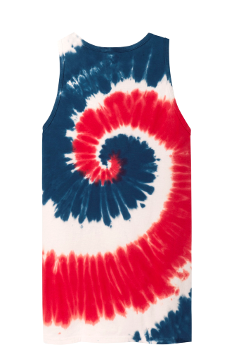 Back view of Port & Company Essential Tie-Dye Tank Top