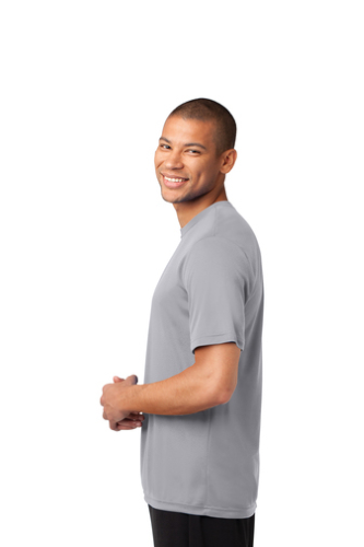 Right view of Port & Company Essential Performance Tee