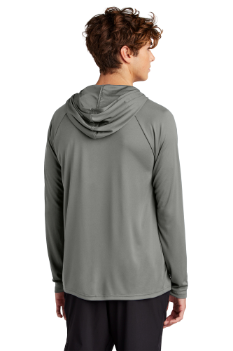 Back view of Port & Company Performance Pullover Hooded Tee PC380H