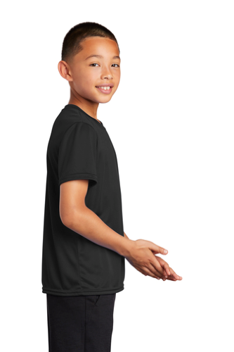 Right view of Port & Company Youth Essential Performance Tee
