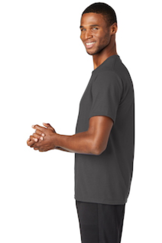 Right view of Port & Company Essential Blended Performance Tee