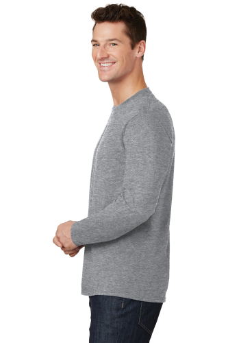 Right view of Port & Company Long Sleeve Fan Favorite Tee