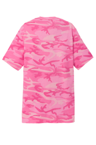 Back view of Port & Company 5.4-Oz 100% Cotton Camo Tee