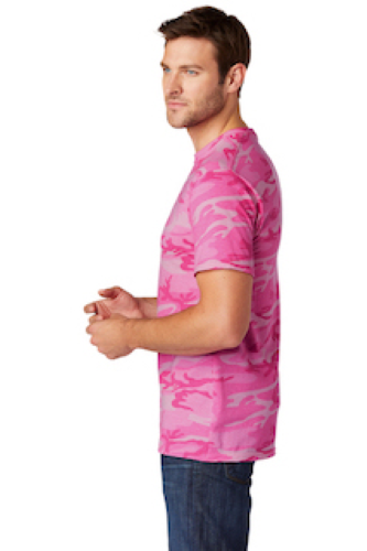 Left view of Port & Company 5.4-Oz 100% Cotton Camo Tee