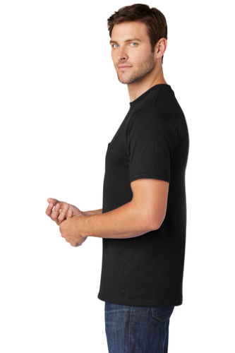 Right view of Port & Company 5.4-oz 100% Cotton Pocket T-Shirt