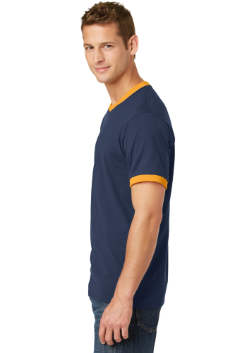Right view of Port & Company 5.4-Oz 100% Cotton Ringer Tee
