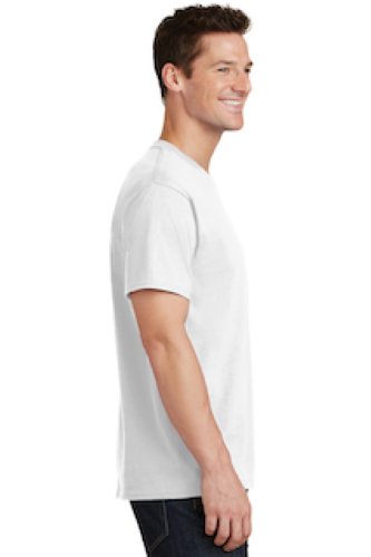 Left view of Port & Company Tall Core Cotton Tee