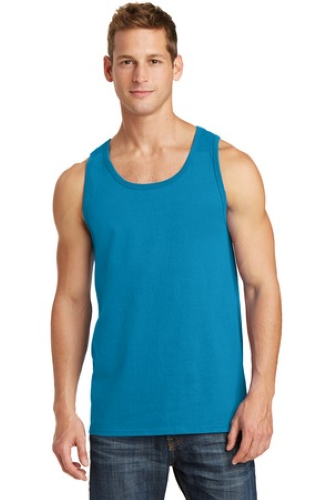 Port & Company 5.4-Oz 100% Cotton Tank Top in Neon Blue