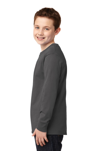Right view of Youth Sachem Soccer Long Sleeve T-Shirt
