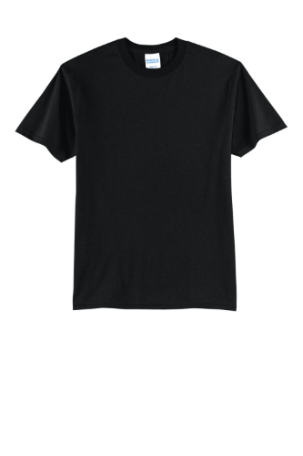 Port & Company 50/50 Cotton/Poly T-Shirt in Jet Black