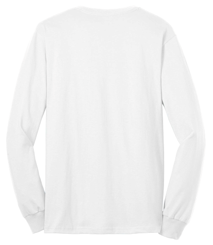 Back view of Port & Company Tall Long Sleeve 50/50 Cotton/Poly T-Shirt