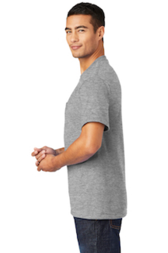 Right view of Port & Company 50/50 Cotton/Poly T-Shirt with Pocket